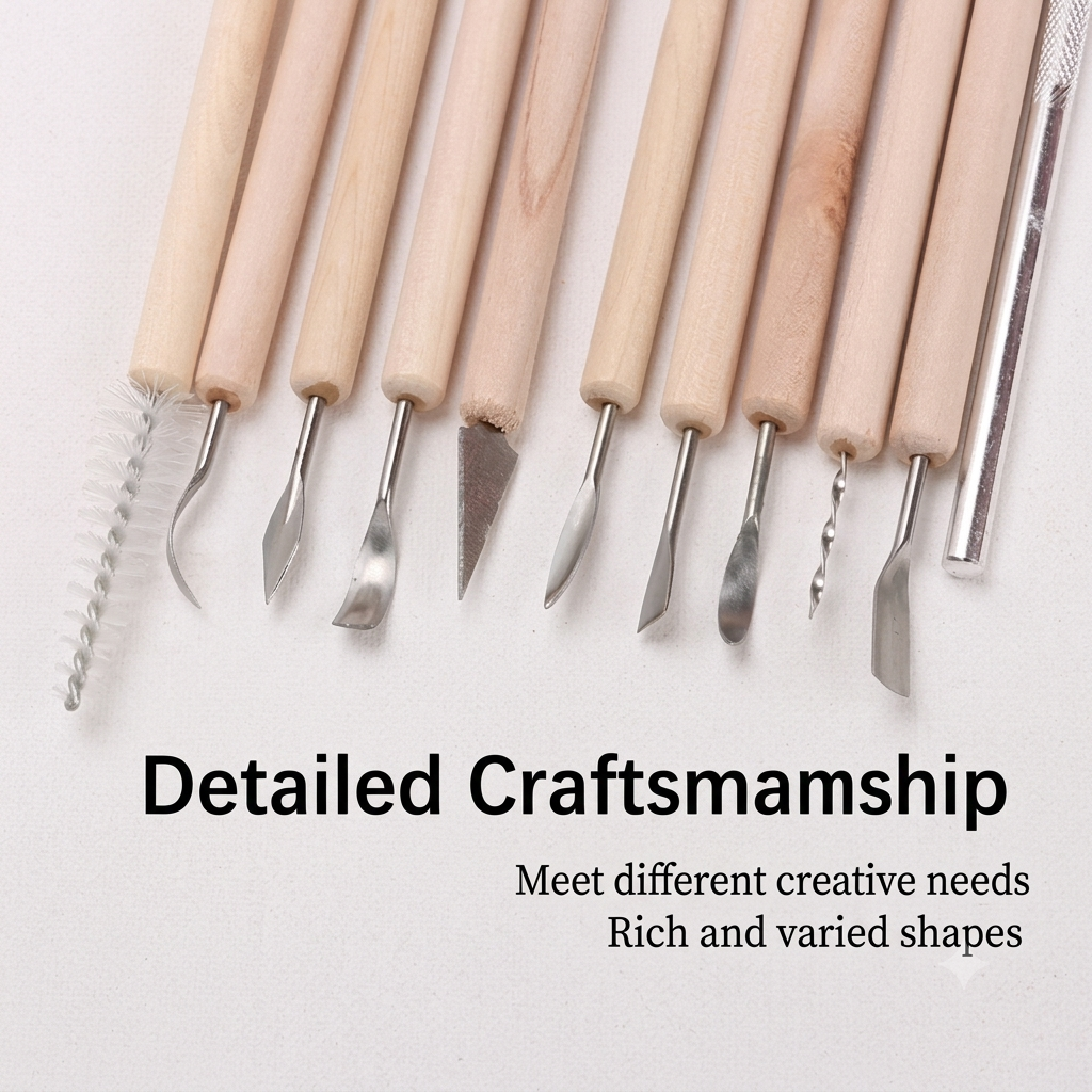 43Pcs Pottery Clay Sculpting Tool Set